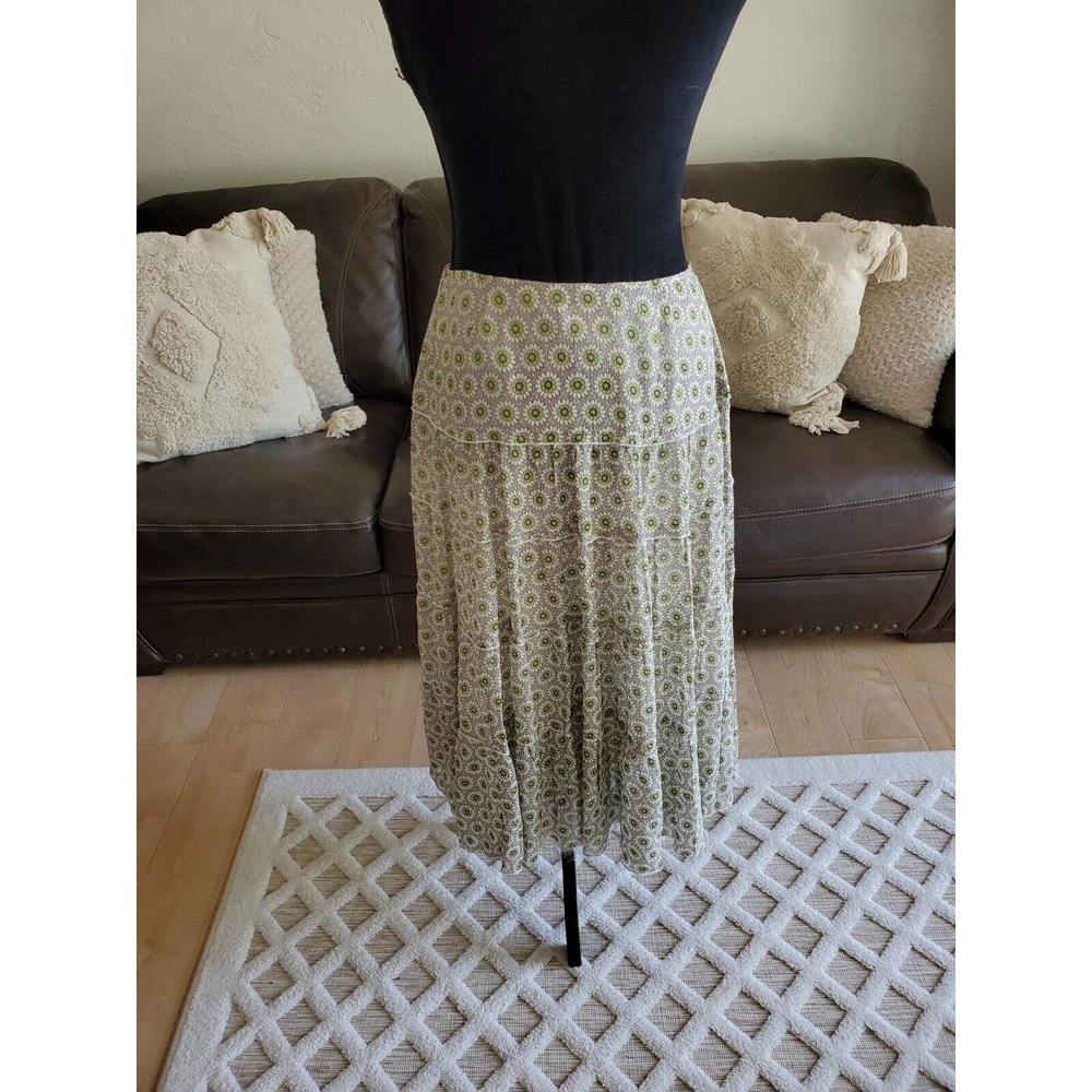 Sundance Women's 100% Silk Floral Daisy Print Skirt Size 6 EUC Boho Chic